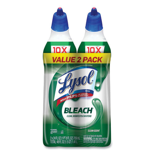Lysol Disinfectant Toilet Bowl Cleaner with Bleach, 24 oz, 8-Carton 19200-96085