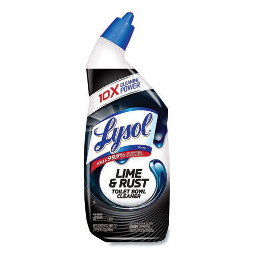 Lysol Disinfectant Toilet Bowl Cleaner w-Lime-Rust Remover, Wintergreen, 24 oz, 9-Carton 19200-98013