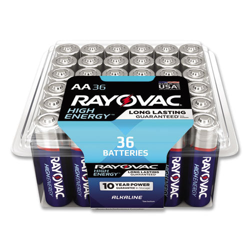 Rayovac High Energy Premium Alkaline AA Batteries, 36-Pack 81536PPK