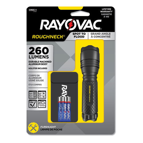 Rayovac LED Aluminum Flashlight, 3 AAA Batteries (Included), Black RN3AAA-BXT