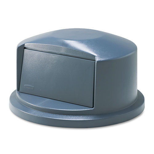Rubbermaid Commercial BRUTE Dome Top Swing Door Lid for 32 gal Waste Containers, Plastic, Gray FG263788GRAY