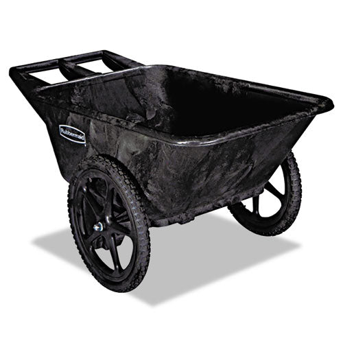 Rubbermaid Commercial Big Wheel Agriculture Cart, 300-lb Capacity, 32.75w x 58d x 28.25h, Black FG564200BLA