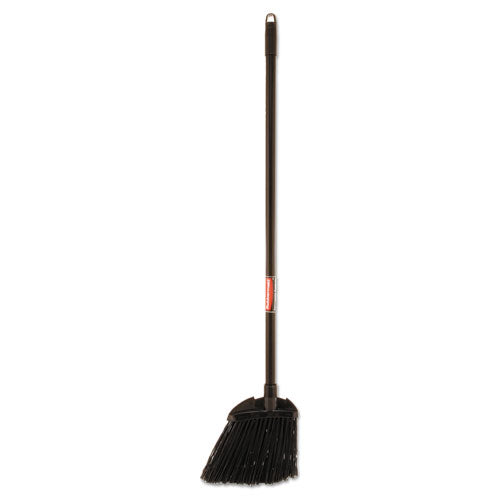 Rubbermaid Commercial Angled Lobby Broom, Poly Bristles, 35" Handle, Black FG637400BLA