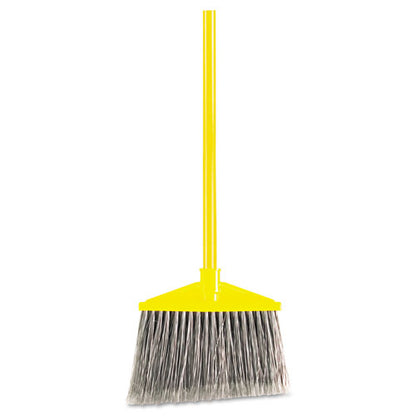 Rubbermaid Commercial 7920014588208, Angled Large Broom, 46.78" Handle, Gray-Yellow FG637500GRAY
