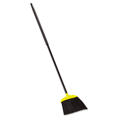 Rubbermaid Commercial Jumbo Smooth Sweep Angled Broom, 46" Handle, Black-Yellow, 6-Carton FG638906BLA