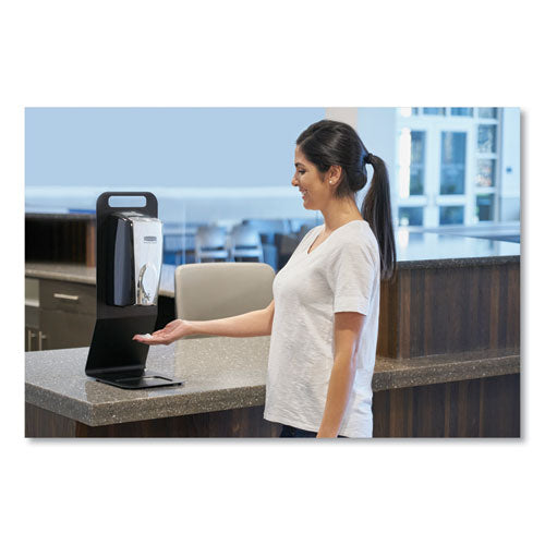 Rubbermaid Commercial AutoFoam Touch-Free Dispenser, 1,100 mL, 5.2 x 5.25 x 10.9, Black-Chrome FG750411