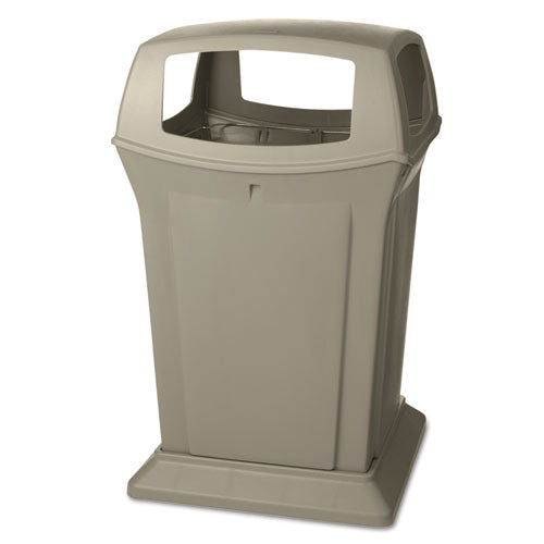 Rubbermaid Commercial Ranger Fire-Safe Container, Square, Structural Foam, 45 gal, Beige FG917388BEIG
