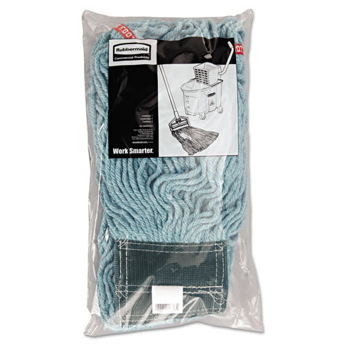 Rubbermaid Commercial Web Foot Wet Mop Head, Shrinkless, Cotton-Synthetic, Green, Medium, 6-Carton FGA25206GR00