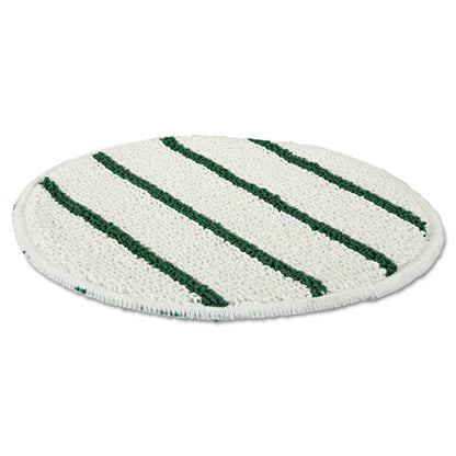 Rubbermaid Commercial Low Profile Scrub-Strip Carpet Bonnet, 19" Diameter, White-Green FGP26900WH00