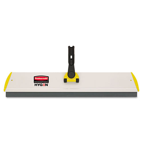 Rubbermaid Commercial HYGEN HYGEN Quick Connect S-S Frame, Squeegee, 24w x 4 1-2d, Aluminum, Yellow FGQ57000YL00