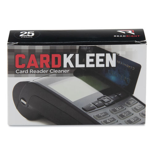 Read Right CardKleen Presaturated Magnetic Head Cleaning Cards, 3 3-8" x 2 1-8", 25-Box RR1222