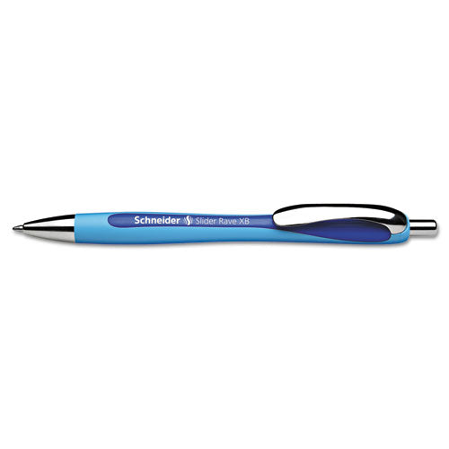 Schneider Rave XB Ballpoint Pen, Retractable, Extra-Bold 1.4 mm, Blue Ink, Blue-Blue Barrel 132503