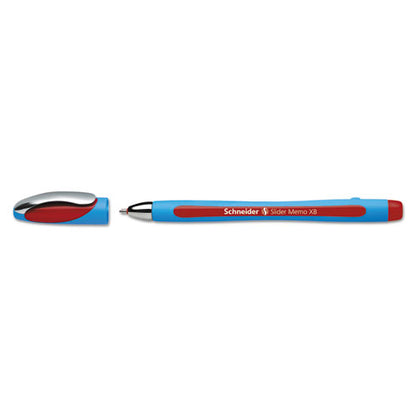Schneider Slider Memo XB Ballpoint Pen, Stick, Extra-Bold 1.4 mm, Red Ink, Blue-Red Barrel, 10-Box 150202