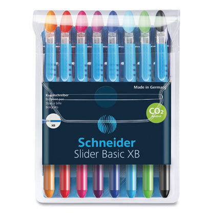 Schneider Slider Ballpoint Pen, Stick, Extra-Bold 1.4 mm, Assorted Ink and Barrel Colors, 8-Pack 151298