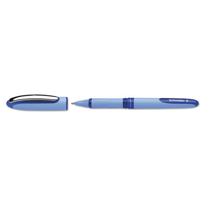 Schneider One Hybrid Gel Pen, Stick, Extra-Fine 0.3 mm, Blue Ink, Blue Barrel, 10-Box 183403