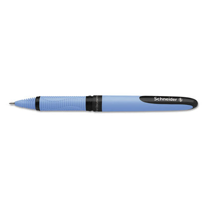 Schneider One Hybrid Gel Pen, Stick, Fine 0.5 mm, Black Ink, Blue Barrel, 10-Box 183501