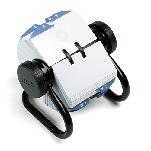 Rolodex Open Rotary Card File, Holds 500 2.25 x 4 Cards, Black 66704