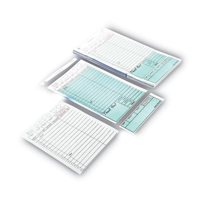AmerCareRoyal Guest Check Book, Two-Part Carbonless, 4.2 x 8.6, 1-Page, 50 Forms-Book, 50 Books-Carton GC4900-2