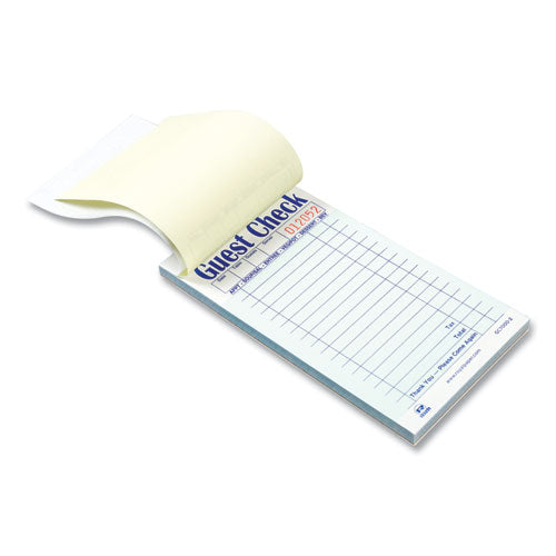 AmerCareRoyal Guest Check Book, Two-Part Carbonless, 3.6 x 6.7, 1-Page, 50-Book, 50 Books-Carton GC7000-2