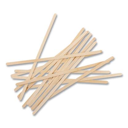 AmerCareRoyal Wood Coffee Stirrers, 7.5" Long, 500-Box, 10 Boxes-Carton R825