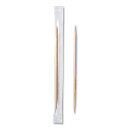 AmerCareRoyal Mint Cello-Wrapped Wood Toothpicks, 2.5", Natural, 1,000-Box, 15 Boxes-Carton RM115