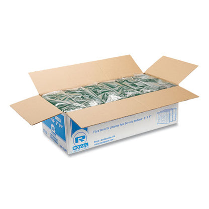 AmerCareRoyal Medium-Duty Scouring Pad, 6 x 9, Green, 10 Pads-Pack, 6 Packs-Carton S960