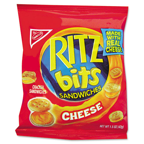 Nabisco Ritz Bits, Cheese, 1.5 oz Packs, 60-Carton KRF06834