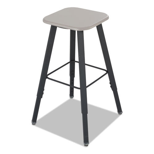 Safco AlphaBetter Adjustable-Height Student Stool, Backless, Supports Up to 250 lb, 35.5" Seat Height, Black 1205BL