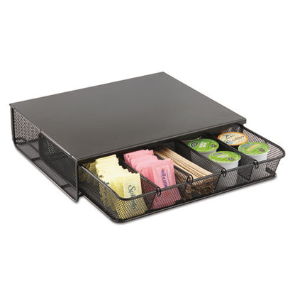 Safco One Drawer Hospitality Organizer, 5 Compartments, 12 1-2 x 11 1-4 x 3 1-4, Bk 3274BL