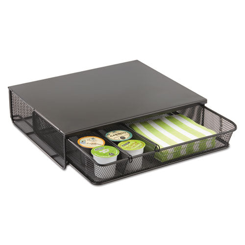 Safco One Drawer Hospitality Organizer, 5 Compartments, 12 1-2 x 11 1-4 x 3 1-4, Bk 3274BL