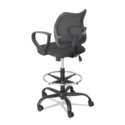 Safco Vue Series Mesh Extended-Height Chair, Supports Up to 250 lb, 23" to 33" Seat Height, Black Fabric 3395BL