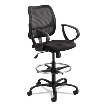 Safco Vue Series Mesh Extended-Height Chair, Supports Up to 250 lb, 23" to 33" Seat Height, Black Fabric 3395BL