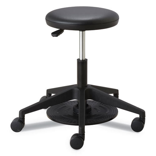 Safco Lab Stool, Backless, Supports Up to 250 lb, 19.25" to 24.25" Seat Height, Black 3437BL