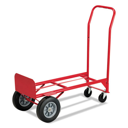 Safco Two-Way Convertible Hand Truck, 500-600 lb Capacity, 18w x 51h, Red 4086R