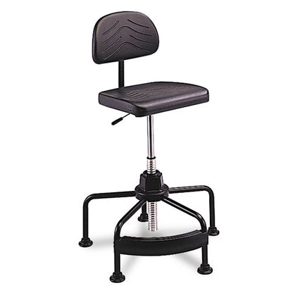 Safco Task Master Economy Industrial Chair, Supports Up to 250 lb, 17" to 35" Seat Height, Black 5117