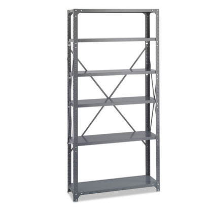 Safco Commercial Steel Shelving Unit, Six-Shelf, 36w x 12d x 75h, Dark Gray 6268
