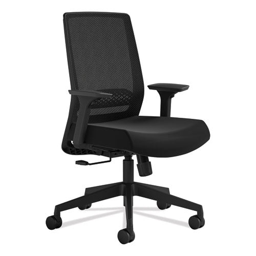 Safco Medina Basic Task Chair, Supports Up to 275 lb, 18" to 22" Seat Height, Black 6830BMBL