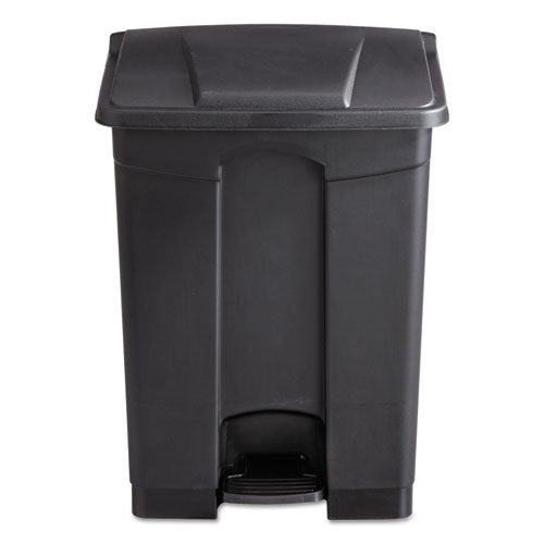 Safco Large Capacity Plastic Step-On Receptacle, 17 gal, Black 9922BL