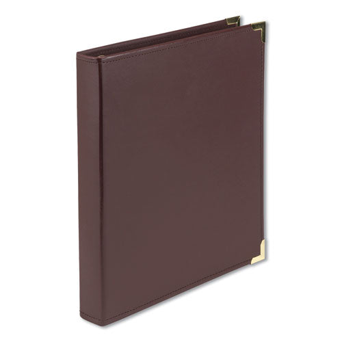 Samsill Classic Collection Ring Binder, 3 Rings, 1" Capacity, 11 x 8.5, Burgundy 15134
