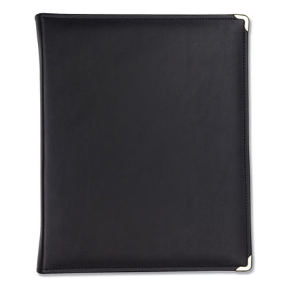 Samsill Classic Collection Zipper Ring Binder, 3 Rings, 1.5" Capacity, 11 x 8.5, Black 15250