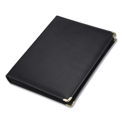 Samsill Classic Collection Zipper Ring Binder, 3 Rings, 1.5" Capacity, 11 x 8.5, Black 15250