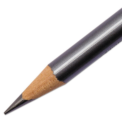 Prismacolor EBONY Sketching Pencil, 4 mm, 2B (#1), Jet Black Lead, Black Matte Barrel, Dozen 14420