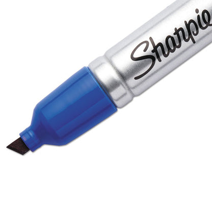 Sharpie King Size Permanent Marker, Broad Chisel Tip, Blue, Dozen 15003