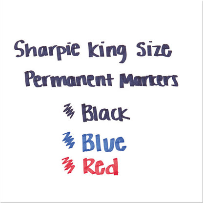 Sharpie King Size Permanent Marker, Broad Chisel Tip, Black, 4-Pack 15661PP