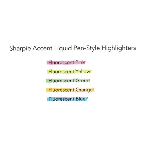 Sharpie Liquid Pen Style Highlighters, Fluorescent Yellow Ink, Chisel Tip, Yellow-Black-Clear Barrel, Dozen 1754463