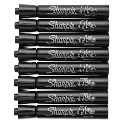 Sharpie Flip Chart Marker, Broad Bullet Tip, Black, 8-Pack 1760445