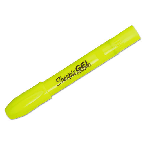 Sharpie Gel Highlighters, Fluorescent Yellow Ink, Bullet Tip, Yellow Barrel 1780478