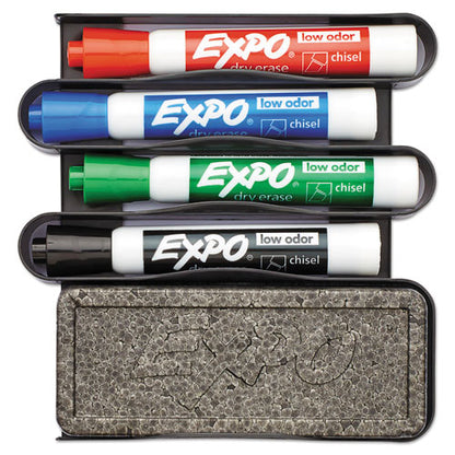 EXPO Whiteboard Caddy Set, Broad Chisel Tip, Assorted Colors, 4-Set 1785294