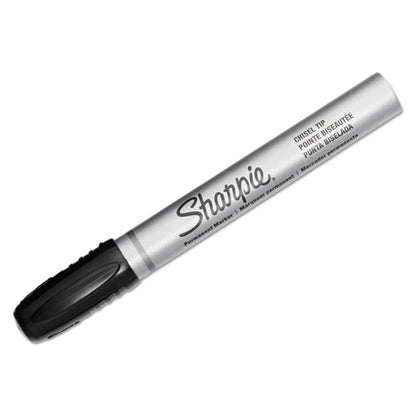 Sharpie Durable Metal Barrel Permanent Marker, Broad Chisel Tip, Black 1794224