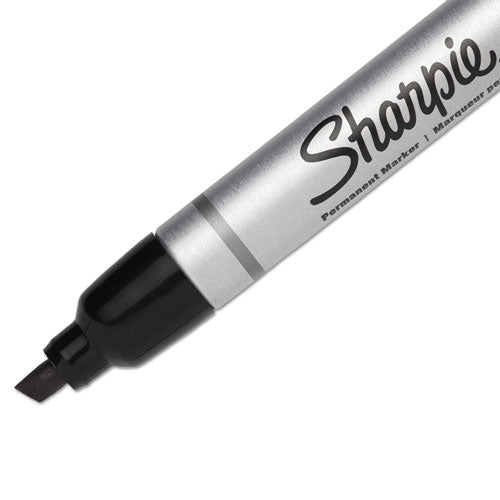 Sharpie Durable Metal Barrel Permanent Marker, Broad Chisel Tip, Black 1794224